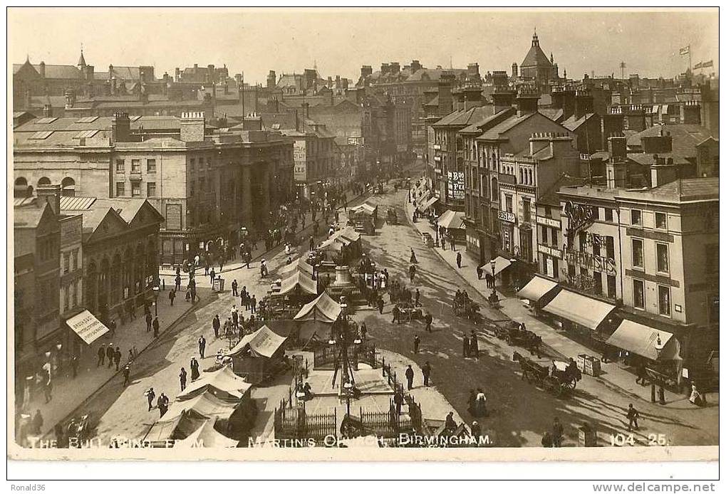 CP Angleterre , Warwickshire BIRMINGHAM The Bull Ring St Martin's Church ( Garden Hose , Bedsi ) - Birmingham