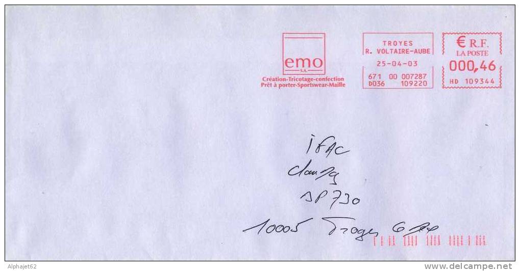 Tricotage, Confection - EMA - FRANCE - E.M. O. Troyes, Aube - 2003 - Textiel