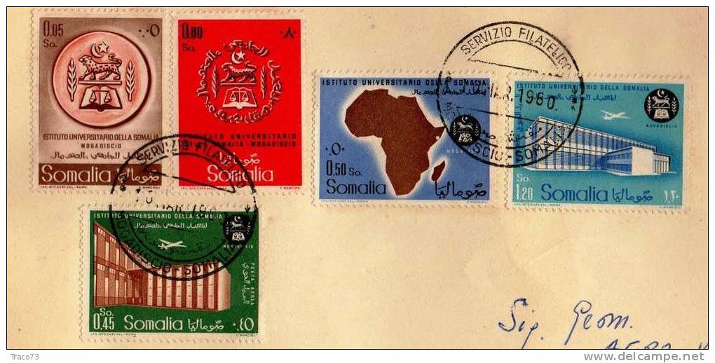 1960  - SOMALIA  - A.F.I.S. -   0,05 + 0,45 + 0,50 + 0,80 + 1,20 - FILATELICO - Somalie (AFIS)