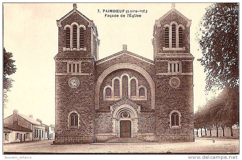 CPA Paimboeuf Façade De L'Eglise 44 Loire Atlantique - Paimboeuf