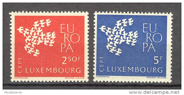 Luxembourg 1961 Mi. 647-48 Europa CEPT Fliegende Tauben MNH - Nuovi