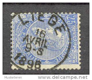 Belgium King Leopold II Deluxe Cancel LIEGE 1896 !! - 1893-1900 Schmaler Bart