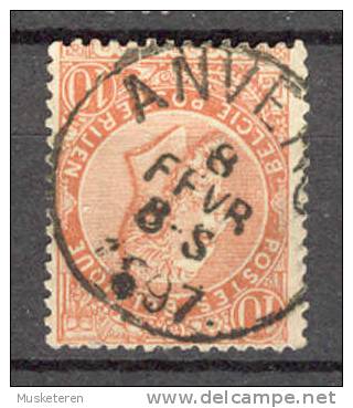 Belgium King Leopold II Deluxe Cancel ANVERS 1897 !! - 1893-1900 Schmaler Bart