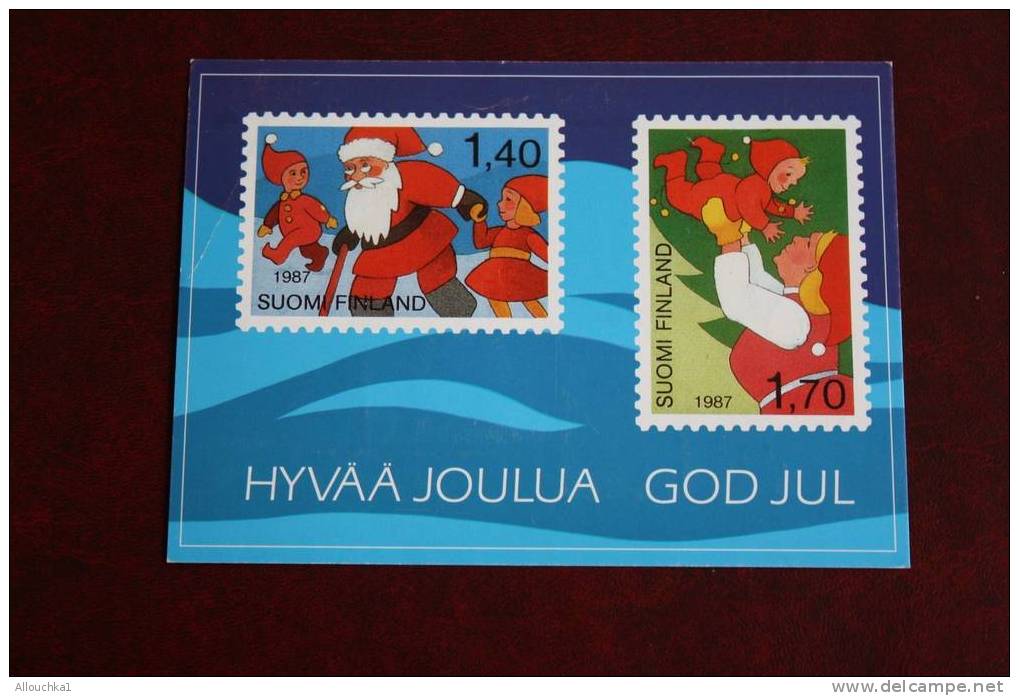 1987 CARTE MAXIMUM KARTEN SUOMI FINLAND FINLANDE JOYEUX NOEL NEW YEAR  BONNE ANNEE MERRY CHRISTMAS & CARD CM OFFICIELLE - Cartes-maximum (CM)