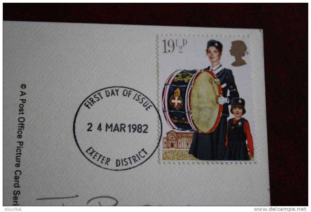 1982 CARTE MAXIMUM KARTEN GREAT BRITAIN ROYAUME UNI THE GIRLS ' BRIGADE YOUTH ORGANISATIONS  FDC - Carte PHQ