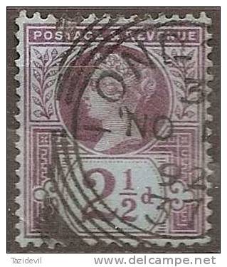GREAT BRITAIN - 1887 2½d Queen Victoria. Scott 114. Used - Used Stamps