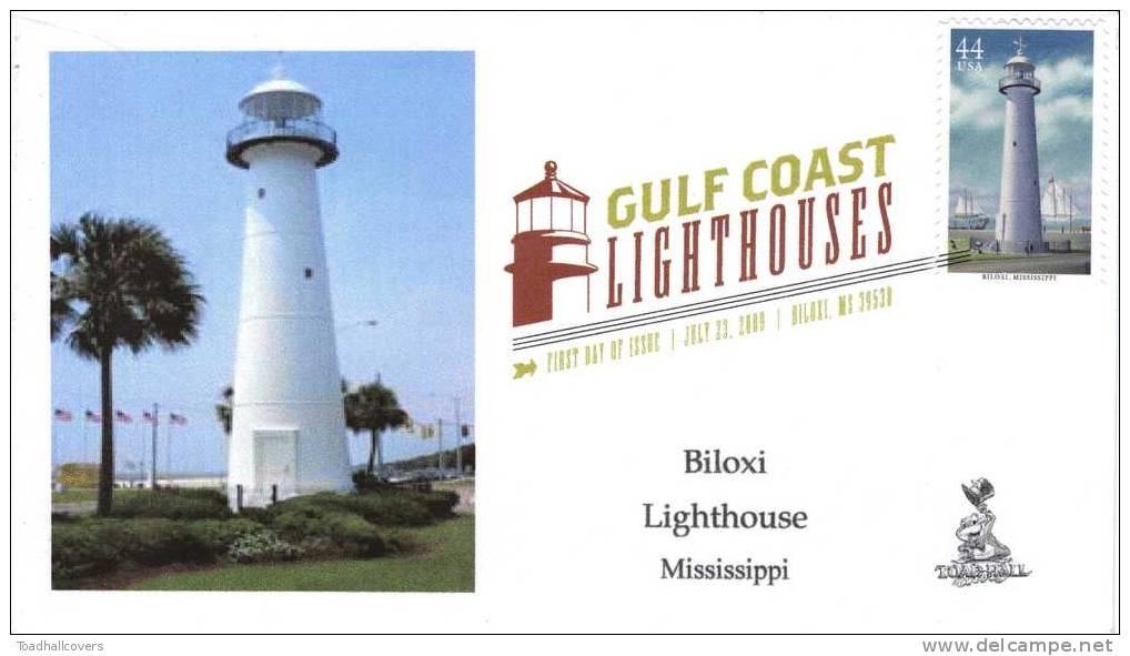 Gulf Lighthouses FDC, From Toad Hall Covers! (#1 Of 5) - 2001-2010