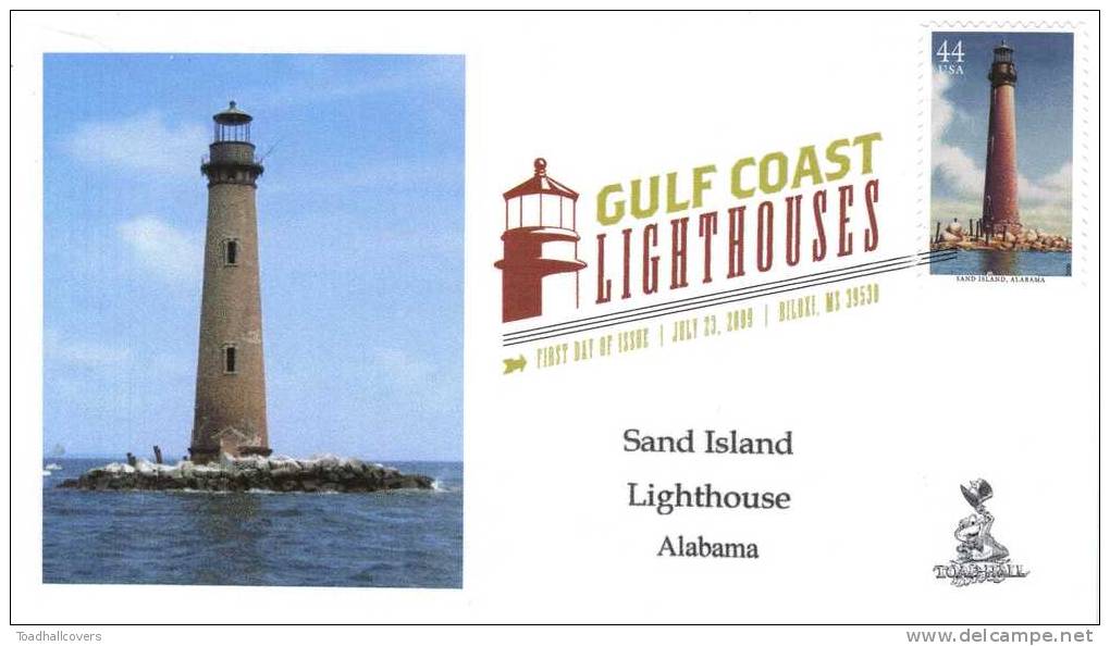 Gulf Lighthouses FDC, From Toad Hall Covers! (#5 Of 5) - 2001-2010