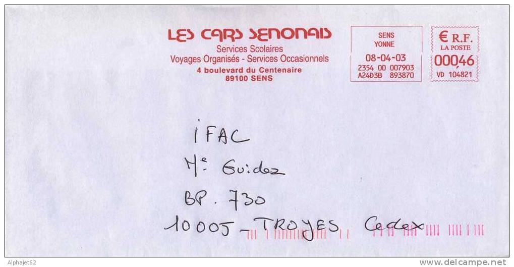 Transport - Les Cars Senonais - EMA - FRANCE - Sens, Yonne - 2003 - Busses