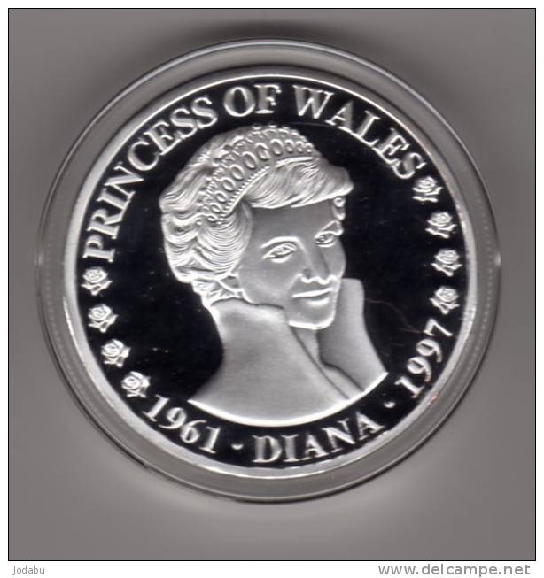 Trés Belle Médaille De 40mm De La Princesse   Diana .plaqué Argent.999 - Autres & Non Classés