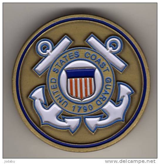 Trés Belle Médaille De 40mm  Chief Petty Officer Us Coast - Autres & Non Classés