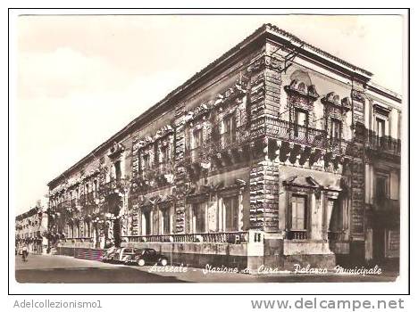 31183)cartolina Illustratoria Acireale - Palazzo Municipale - Acireale