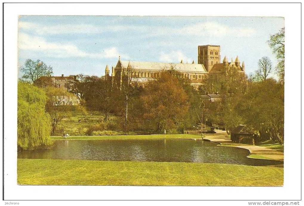 Saint Albans: The Abbey From The Lake, Abbaye (09-1589) - Hertfordshire