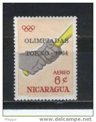 NICARAGUA     PA  525   * *  SURCHARGE     Jo 1964     Base Ball - Base-Ball