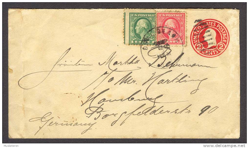 United States Uprated Postal Stationery Ganzsache Entier D?al Beach Cancel 'Strongly Discentered' Washington Stamp !! - 1901-20