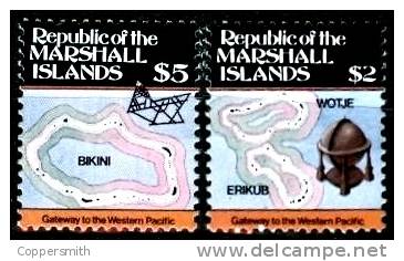 (10) Marshall Isl.  Maps / Cartes / Islands / Isles / Inseln  ** / Mnh  Michel 71-72 - Marshall Islands