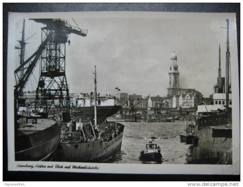 Hamburg - Hafen Mit Blick Auf Michaeliskirche - Mitte