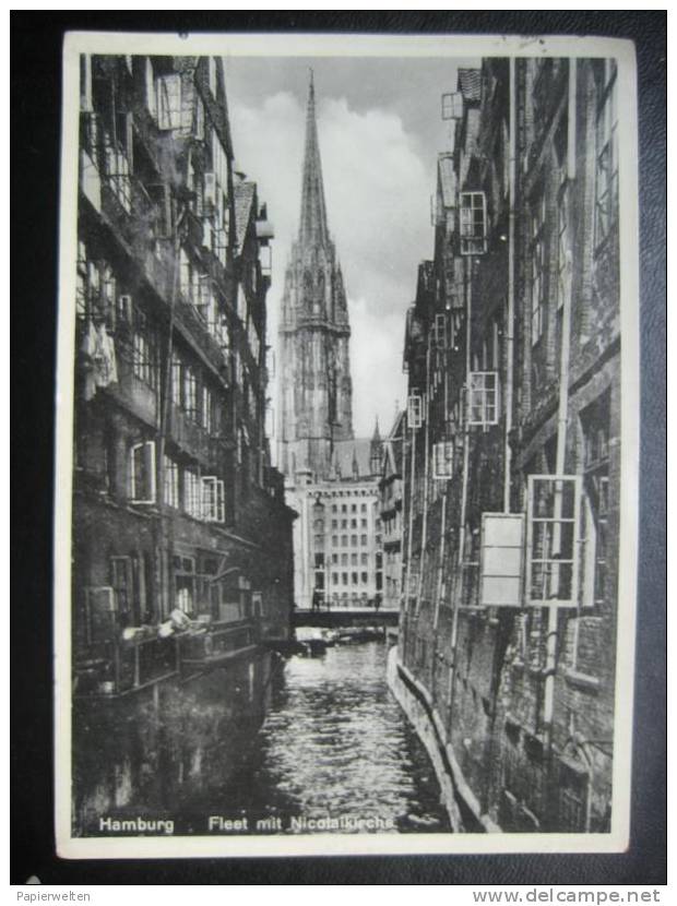 Hamburg - Fleet Mit Nicolaikirche - Mitte