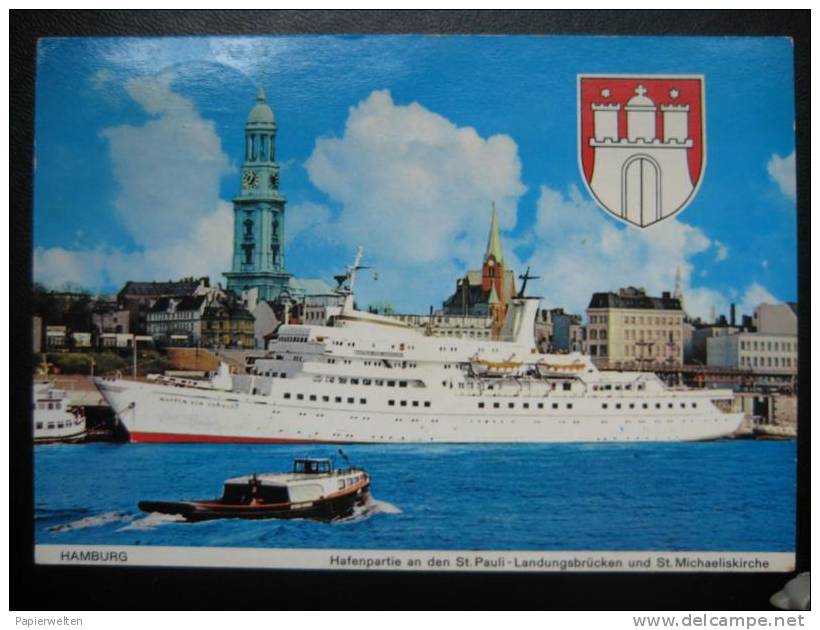 Hamburg - Hafen Mit Schiff Wappen Von Hamburg - Altona