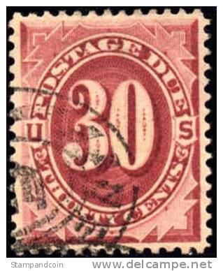 US J27 XF/SUPERB Used 30c Postage Due Of 1891 - Taxe Sur Le Port