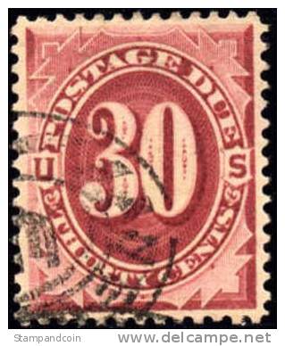 US J27 XF/SUPERB Used 30c Postage Due Of 1891 - Franqueo