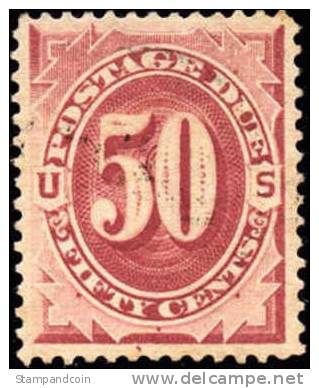 US J28 XF/SUPERB Used 50c Postage Due Of 1891 - Franqueo