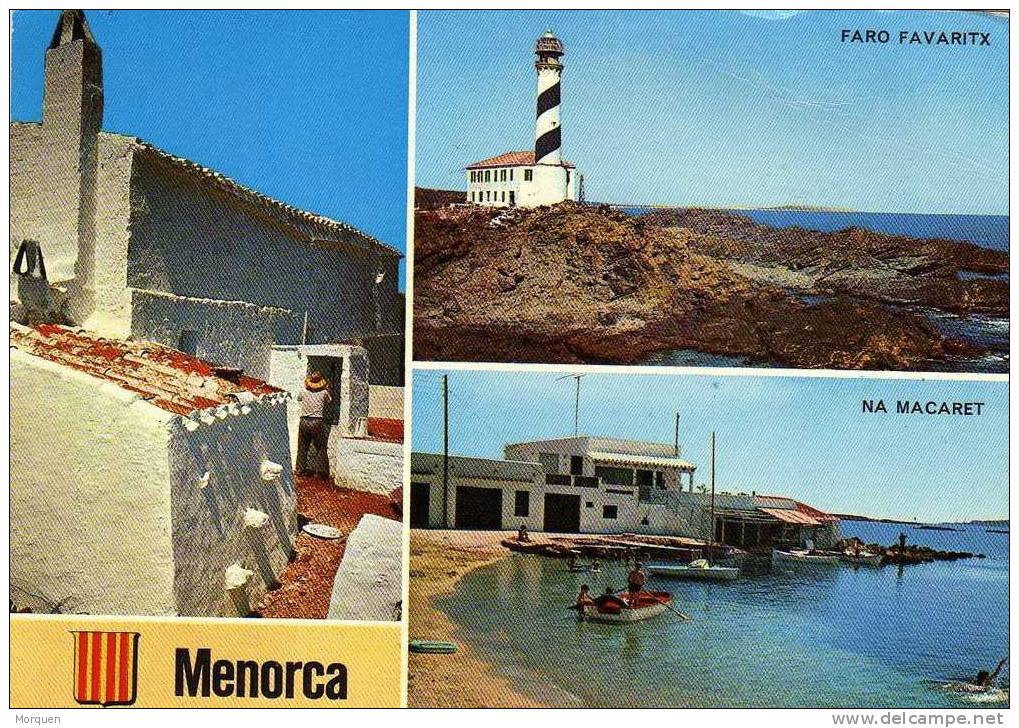 Postal MAHIN (Menorca) 1978. Na Macaret Y Faro Favaritx (Baleares) - Menorca