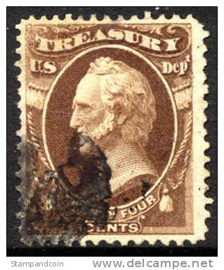 US O80 Used 24c Treasury Dept Official Of 1873 - Dienstzegels