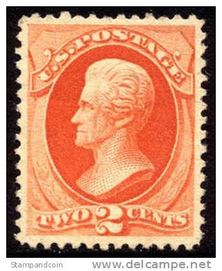 US #183 SUPERB Mint No Gum 2c Jackson From 1879 - Unused Stamps