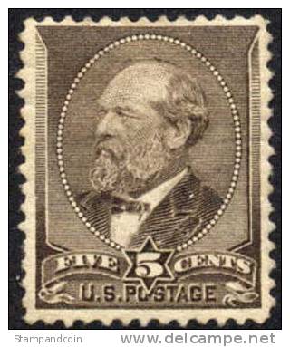 US #205 Mint Hinged 5c Grant From 1892 - Neufs