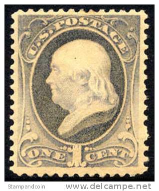 US #206 Mint Hinged 1c Franklin From 1881 - Neufs