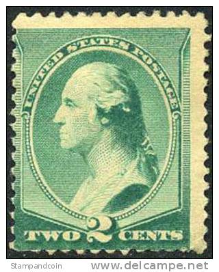 US #213 Mint Hinged 2c Washington From 1887 - Unused Stamps