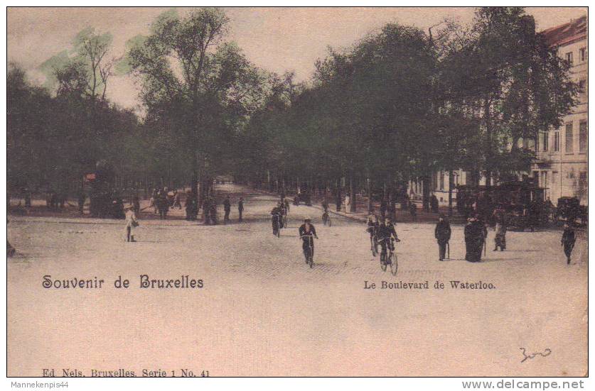 Bruxelles - Souvenir De Bruxelles - Le Boulevard De Waterloo - Ed. Nels Serie 1 N° 41 - Lotes Y Colecciones
