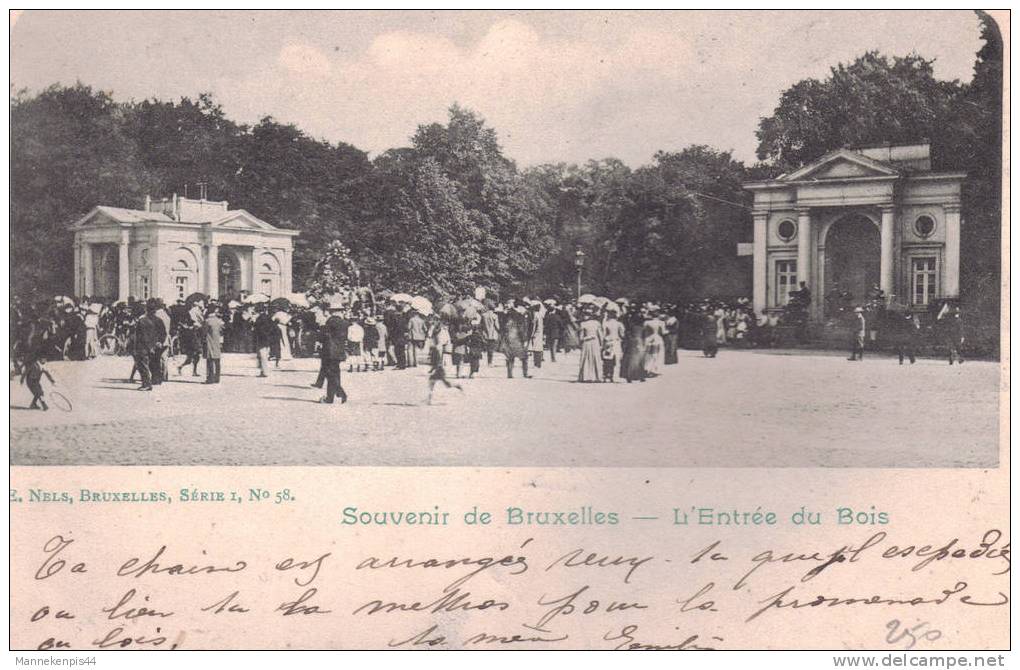 Bruxelles - Souvenir De Bruxelles - L'Entrée Du Bois - Ed. Nels Serie 1 N° 58 - Lotti, Serie, Collezioni