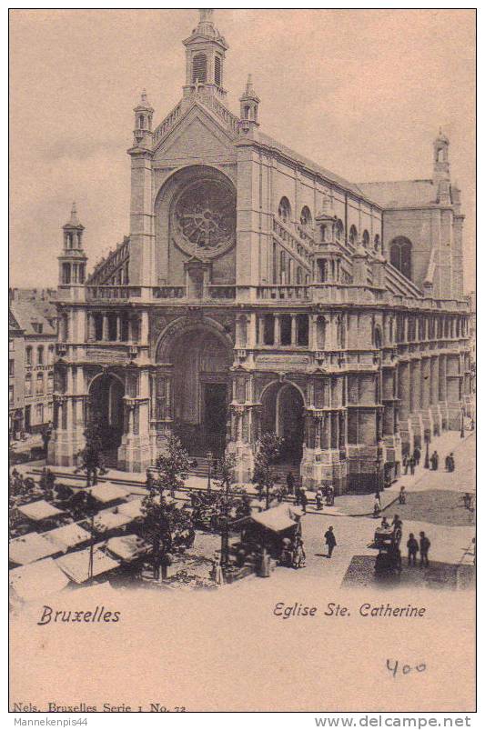 Bruxelles - Souvenir De Bruxelles - L'Eglise Ste Catherine - Ed. Nels Serie 1 N° 72 - Sets And Collections