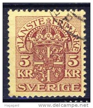 #Sweden 1911. Michel 29. Cancelled (o) - Dienstzegels