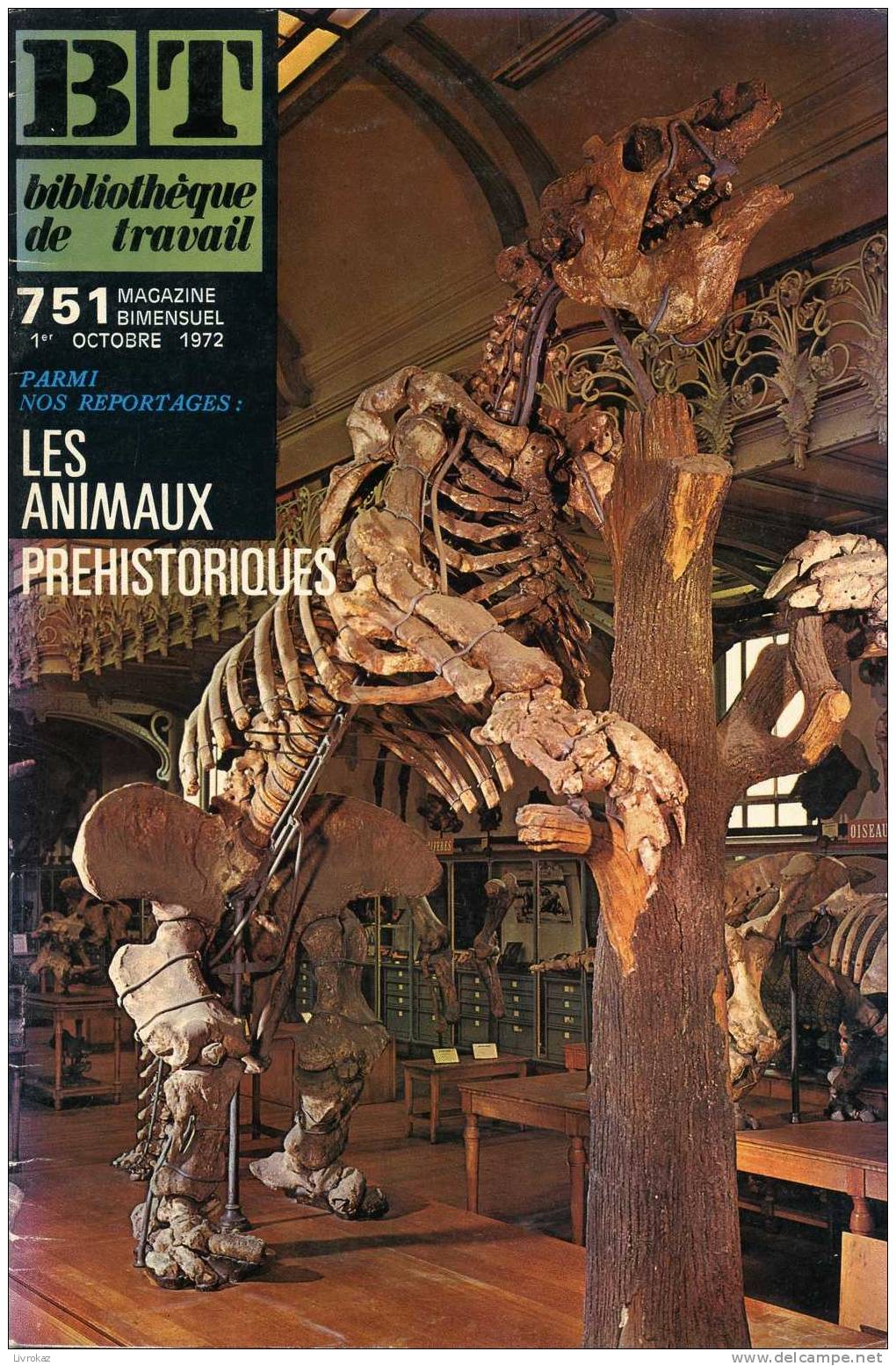 BT N°751 (1972) : Les Animaux Préhistoriques. Bibliothèque De Travail. Freinet. Un Arbre Qu'est-ce Que C'est ? Diaghilev - Ciencia