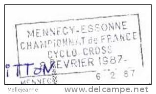 Cpsm Mennecy (91) Vue Aérienne , Flamme Championnat De France Cyclo Cross - Mennecy