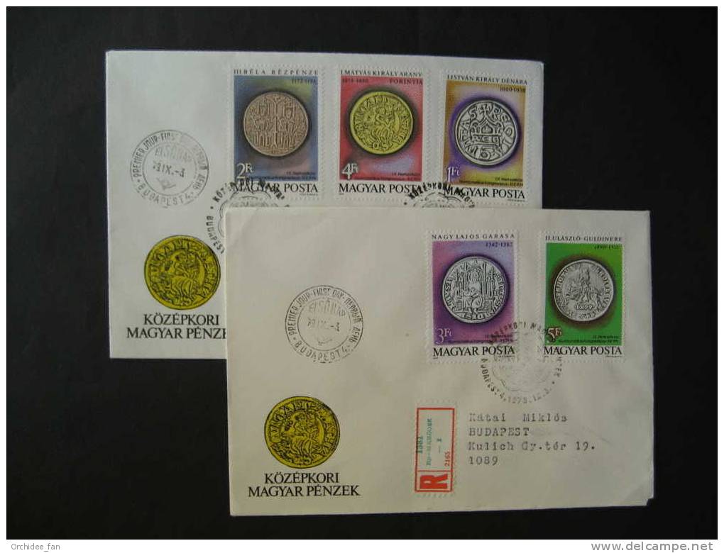 Ungarn 1979, Int. Numismatischer Kongr. Bern, Mi 3372A-3376A FDC`s - Monete