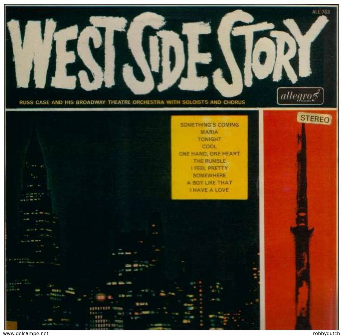 * LP *  WEST SIDE STORY - RUSS CASE & HIS BROADWAY THEATRE ORCHESTRE (U.K. 1965) - Musicals