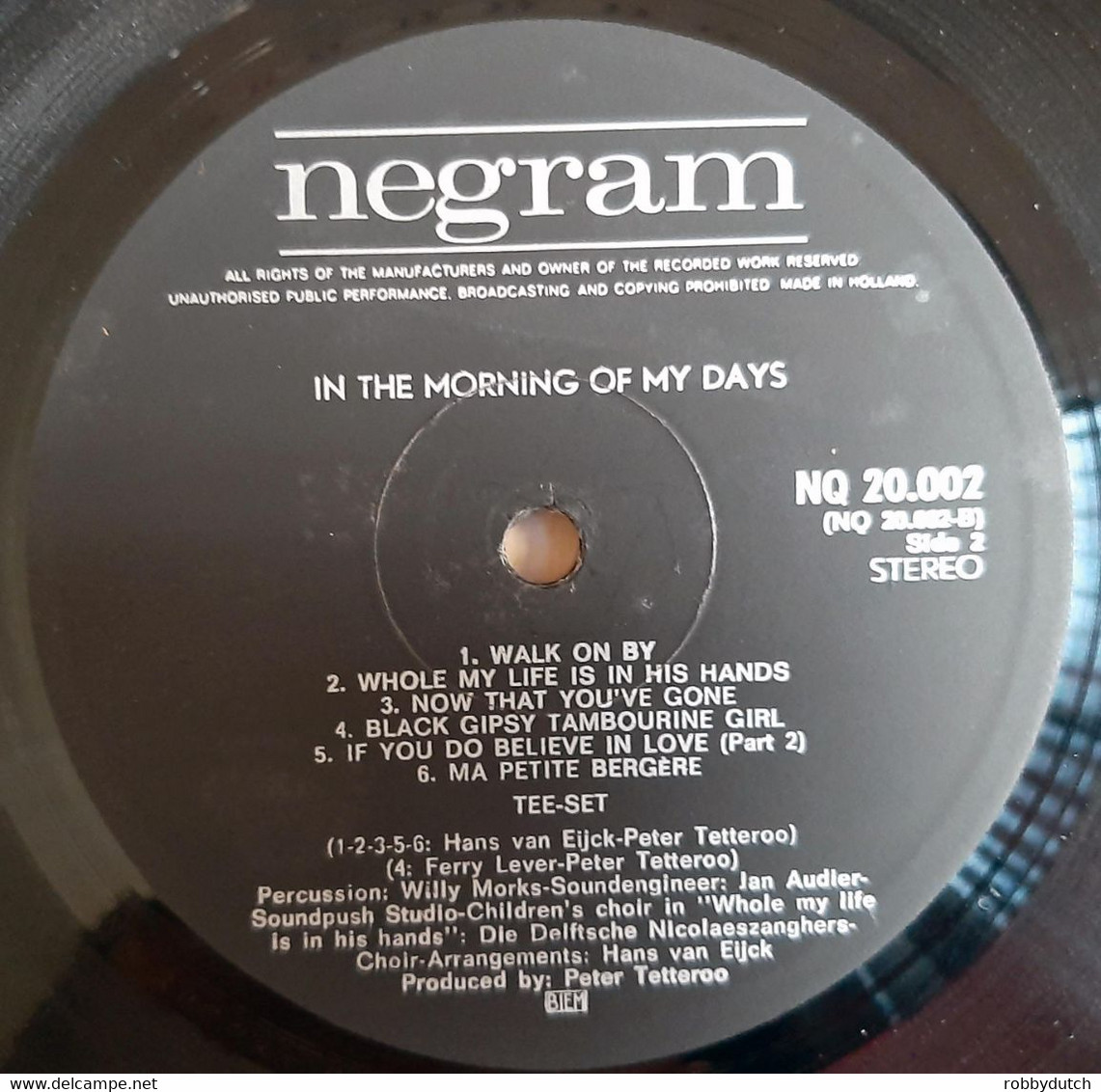 * LP *  TEE-SET - IN THE MORNING OF MY DAYS (Dutchbeat 1970) - Rock