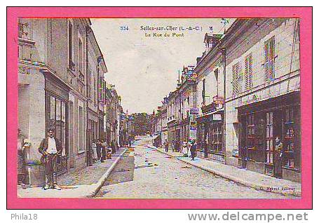 534  -  SELLES SUR CHER    La Rue Du Pont  Epicerie   Tabac - Selles Sur Cher