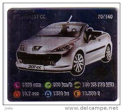 PEUGEOT 207 CC Coupe Cabrio ( Croatia Sticker Autocollant ) Car Automobile Auto Cars Automobiles Automovil Voiture Autos - Other & Unclassified