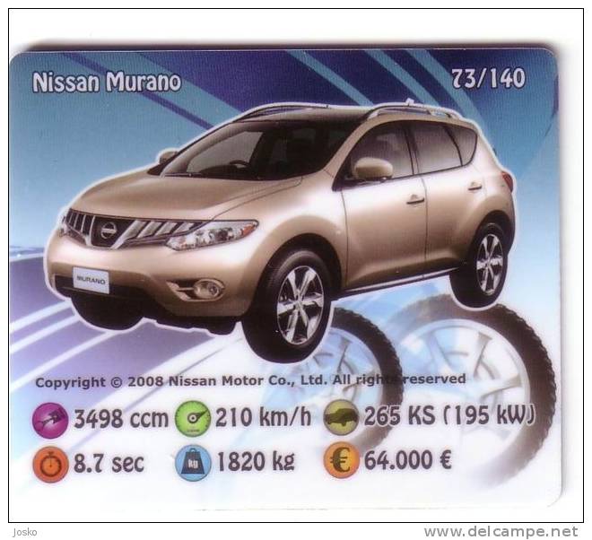 NISSAN MURANO - Japan Japon SUV Car  ( Kroatien ) Car Automobile Auto Cars Automobiles Automovil Voiture Autos - Sonstige & Ohne Zuordnung