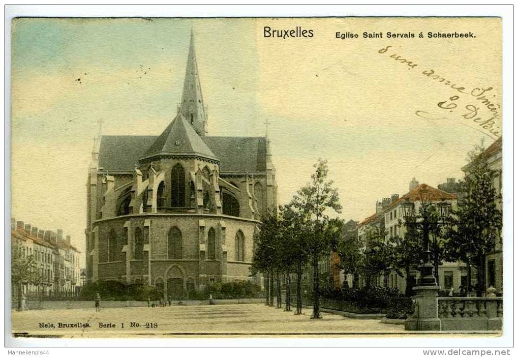 Bruxelles - Eglise Saint Servais à Schaerbeek - Nels Serie 1 N° 218 - Sets And Collections