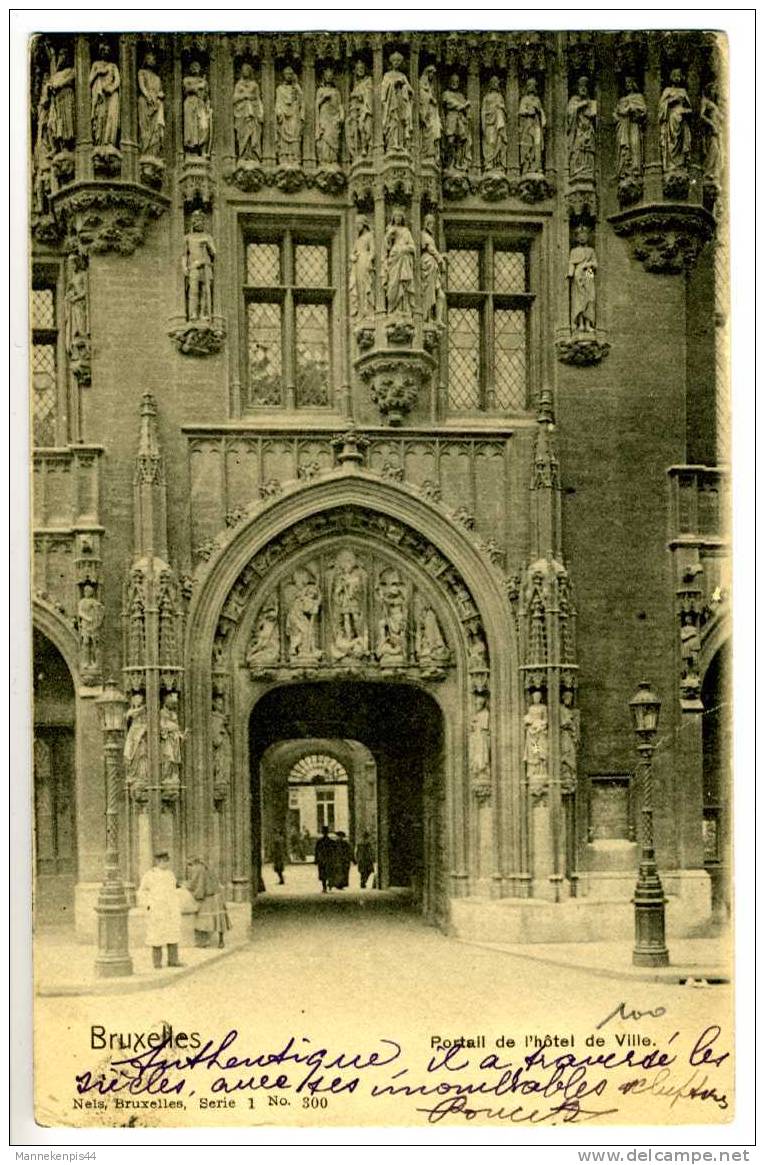 Bruxelles - Portail De L'Hôtel De Ville - Nels Serie 1 N° 300 - Lotti, Serie, Collezioni