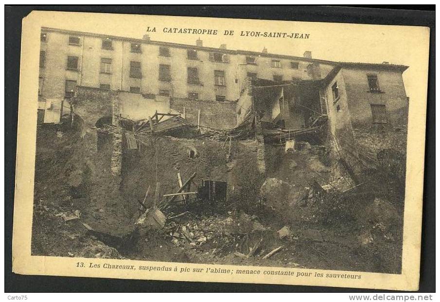 Catastrophe - Glissement De Terrain - Les Chazaux Lyon - Catastrophes