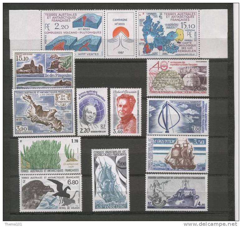 TAAF Année Complète 1988** Poste 130-9 + PA 100-2 ( 13v MNH )LUXE - Autres & Non Classés