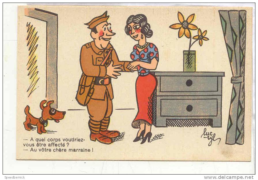 13098 LUC CYL Humour Militaire PC Paris M-34 Quel Corps Affecté Le Votre - Humorísticas