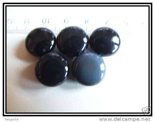 1 Perle Ronde Plate Obsidienne Oeil Céleste Env. 13mm - Perles